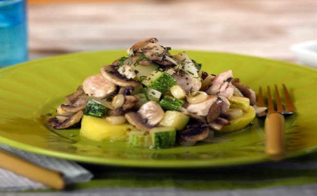 Pollo salteado con verduras
